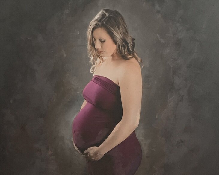 Pregnant Woman in Studio