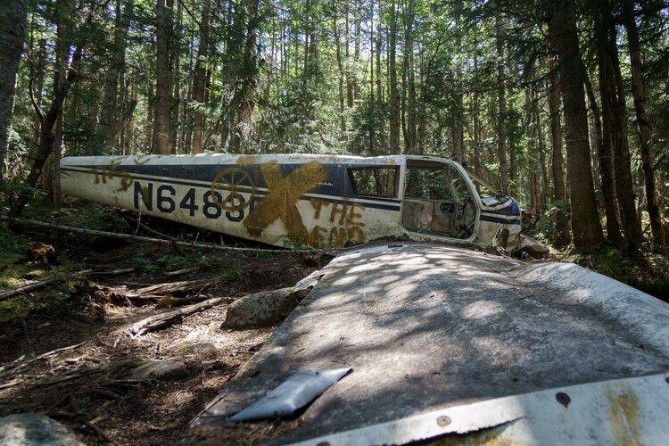 Went hiking at the TWA crash site in the mountains outside