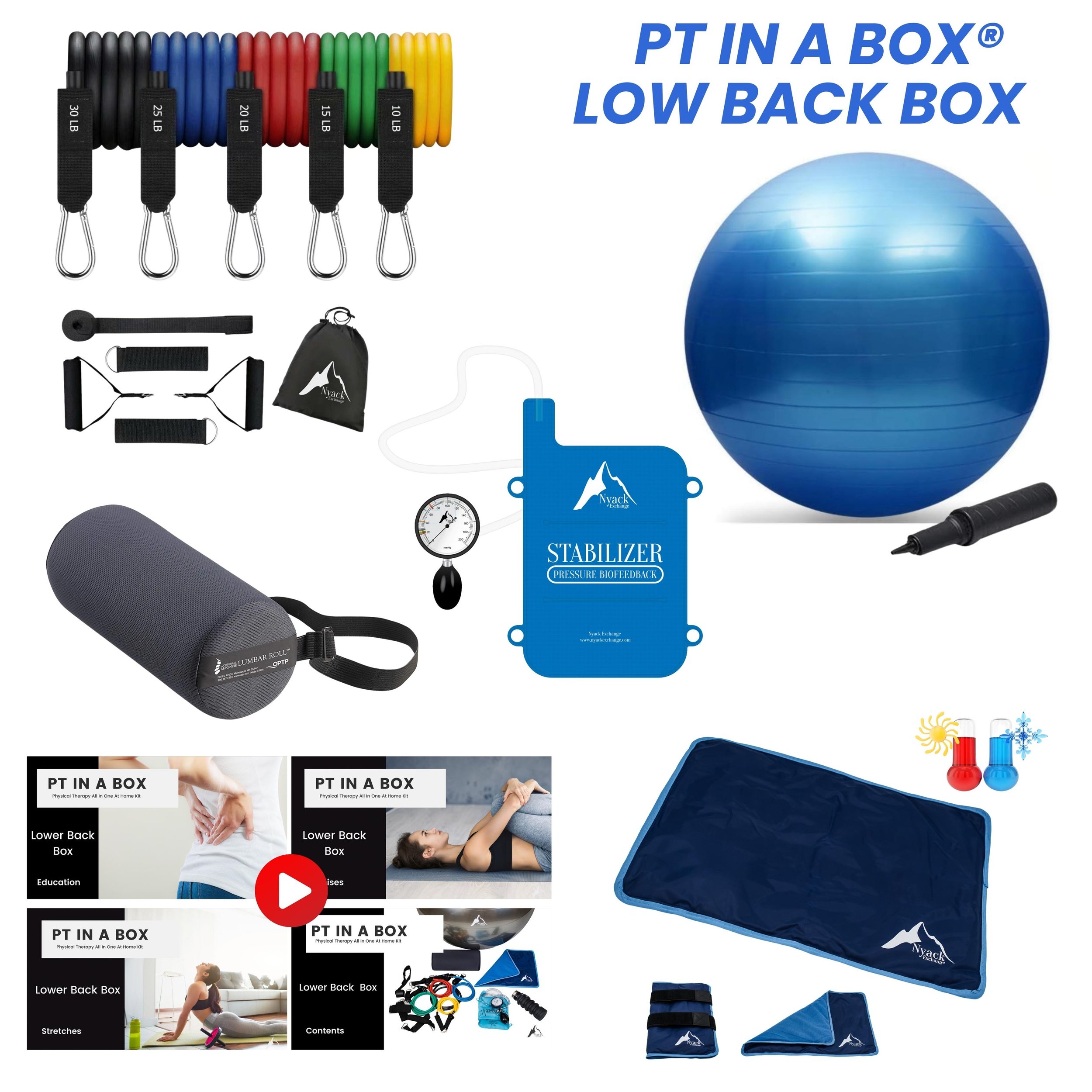 Physical Therapy Home Rehab Kit for Lower Back Pain