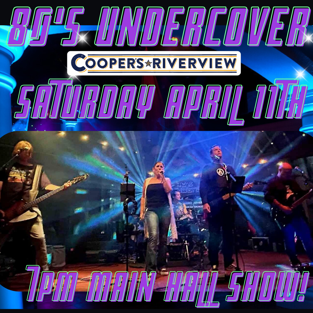 80's UnderCover Band is returning to Cooper's for another FUN packed night of 80's tunes that will keep you smiling from beer to beer!