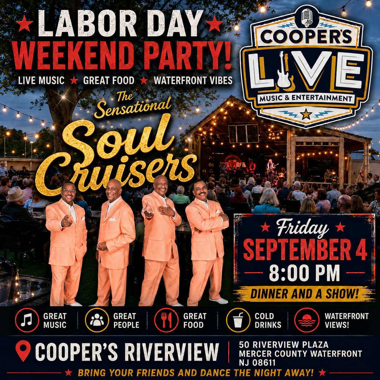 The Soul Cruisers Dinner Dance Party at Cooper's Riverview! w DJ JOHN ROSSI!