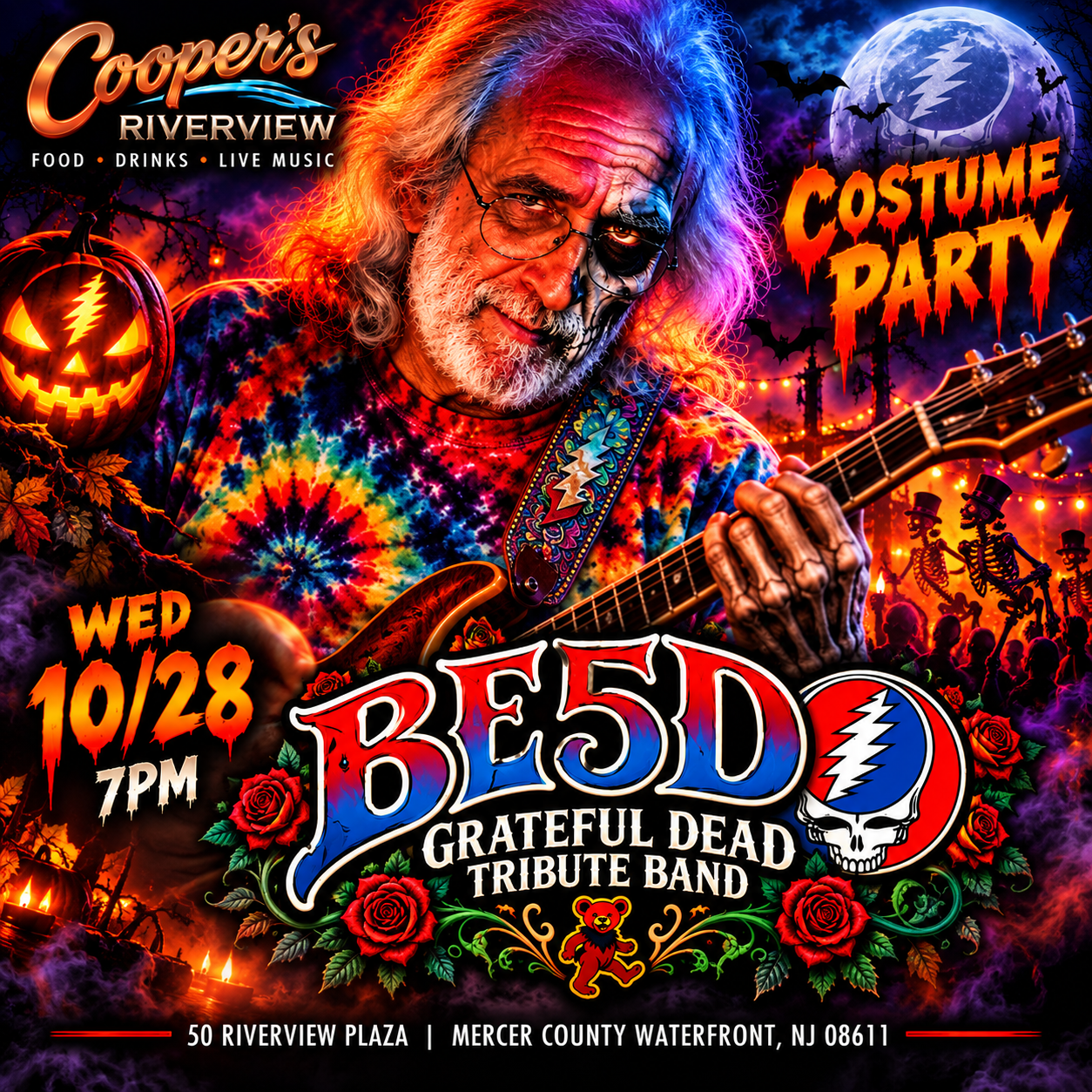 Be5D is Mark Diomede’s latest project featuring members from the jersey shore jamband scene! High energy psychedelic rock music performed thru Grateful Dead and More! 7PM