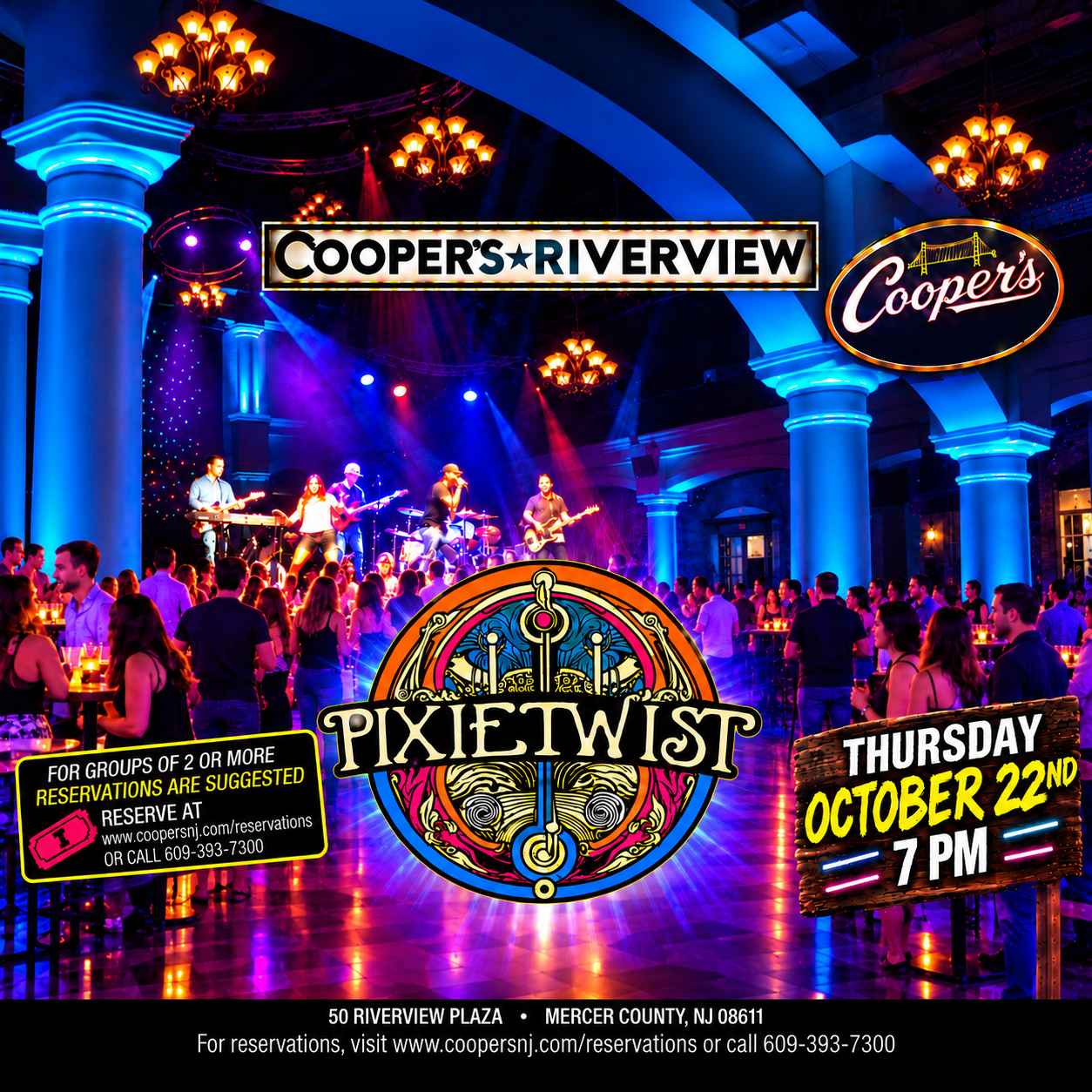 PIXIETWIST LIVE on the Cooper’s Riverview Deck Stage!