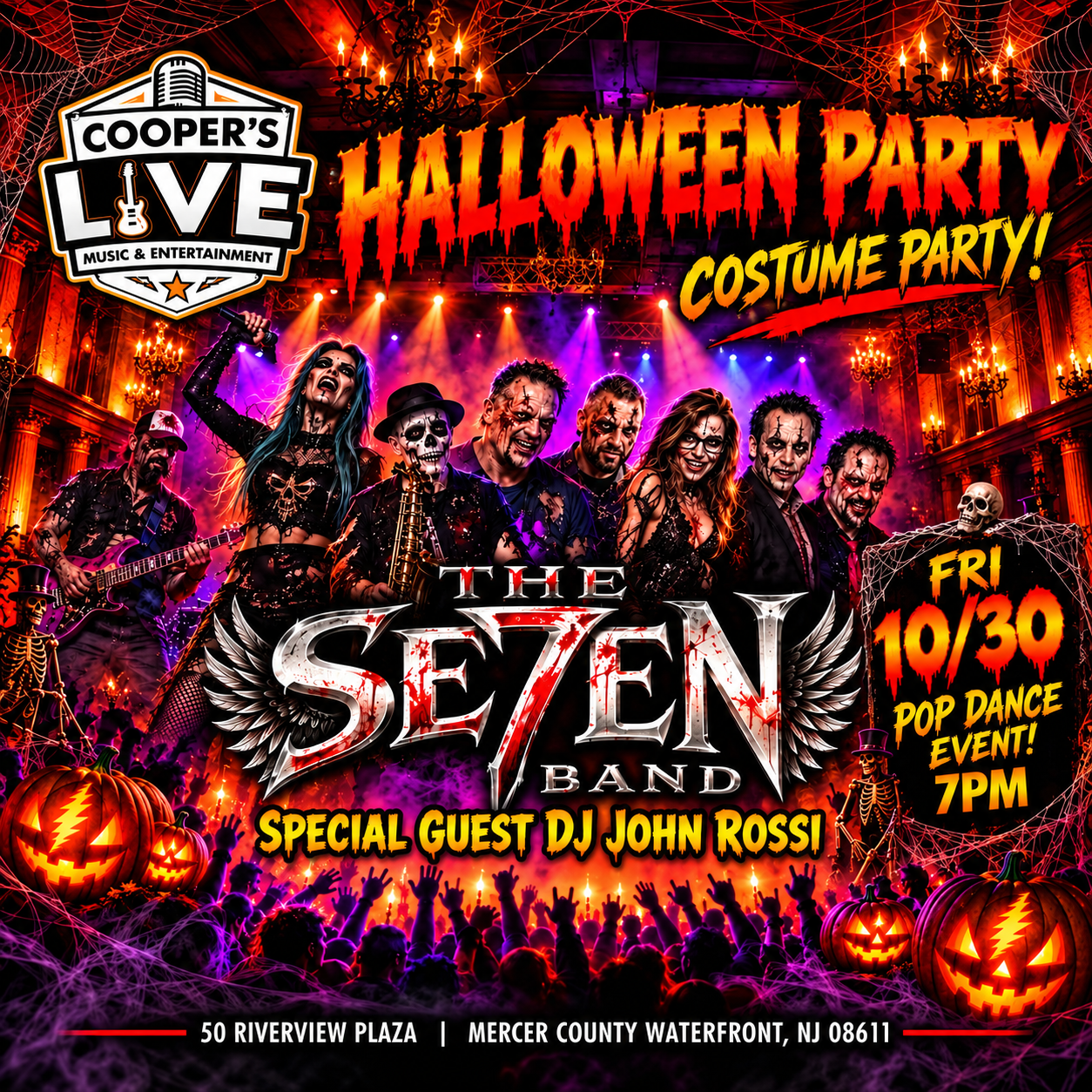 SEVEN BAND HALLOWEEN COSTUME DANCE PARTY w Dj John Rossi! AT COOPER'S!