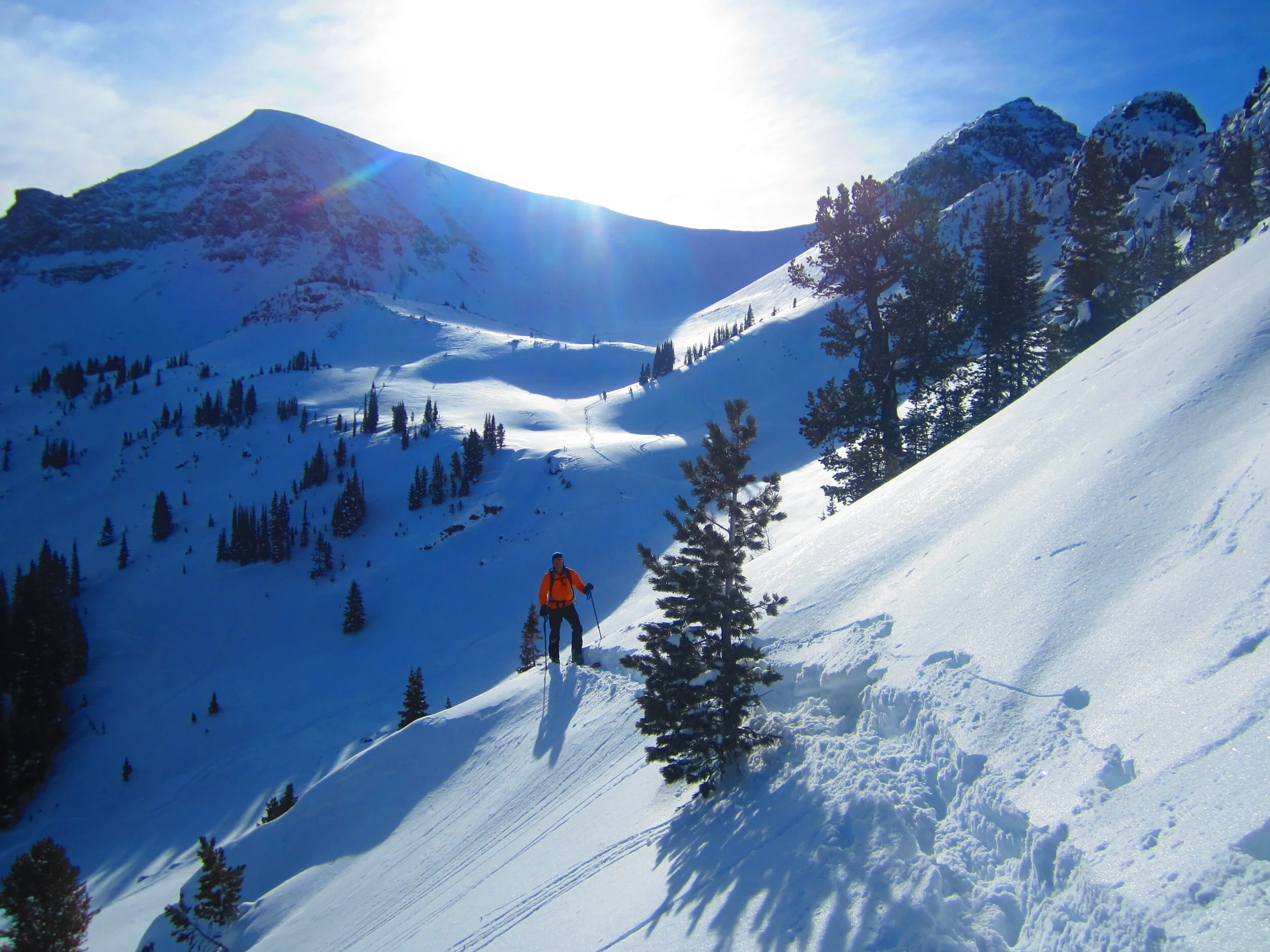 People getting out and enjoying the winter in Hyalite Canyon