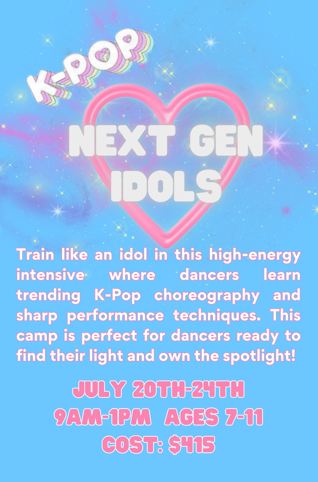 k pop summer dance camp