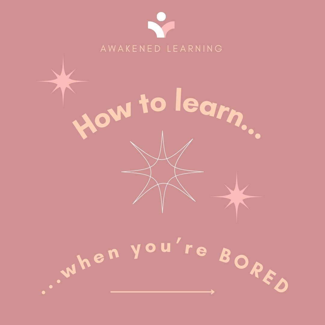 #boredom can feel SO hard to sit with!

And harder still when trying #learn and it feels like the lesson, lecture, project, or assessment is boring.

Usually, the go-to is to make things less boring ASAP.

But...

...siting with boredom is such a hel