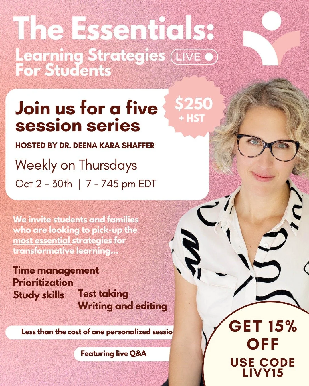 Here.
We.
Go. 
🎉

Every Thursday in October, starting next week, I'll be sharing every learning strategy learners, families, and educators need to know.

#timemanagement
#studyskills
#multiplechoicetests
#criticalthinking
#writersblock &amp; #editin
