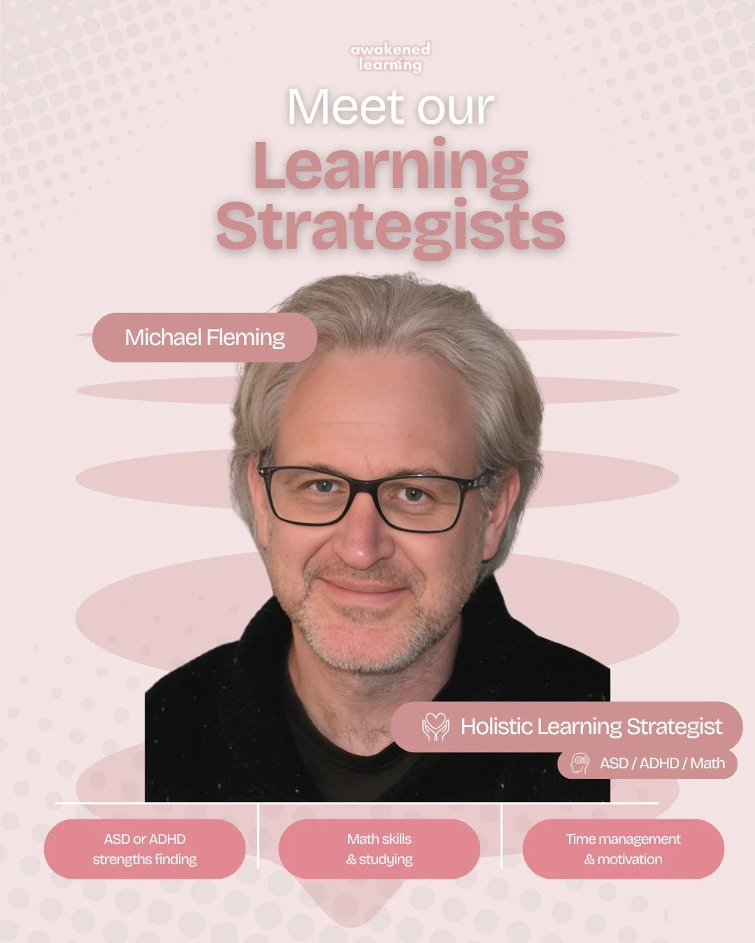 You HAVE to meet Michael, our newest Awakened Learning #learningstrategist!

Math #tutoring can be so helpful...but math LEARNING STRATEGIES? Well, 🔥.

Get content support *and* the best of the best in terms of time management, revitalizing motivati