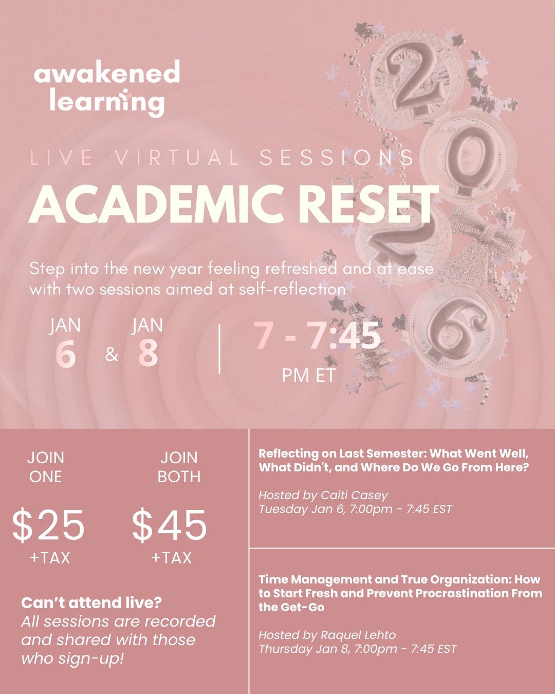 Oh oh oh what a good way to start 2026!

Brand new workshops! 
Brand new #learningstrategies!

While some folks might be reflecting upon and resolution-setting about financial health, relationship health, or physical health, we're thinking about stud