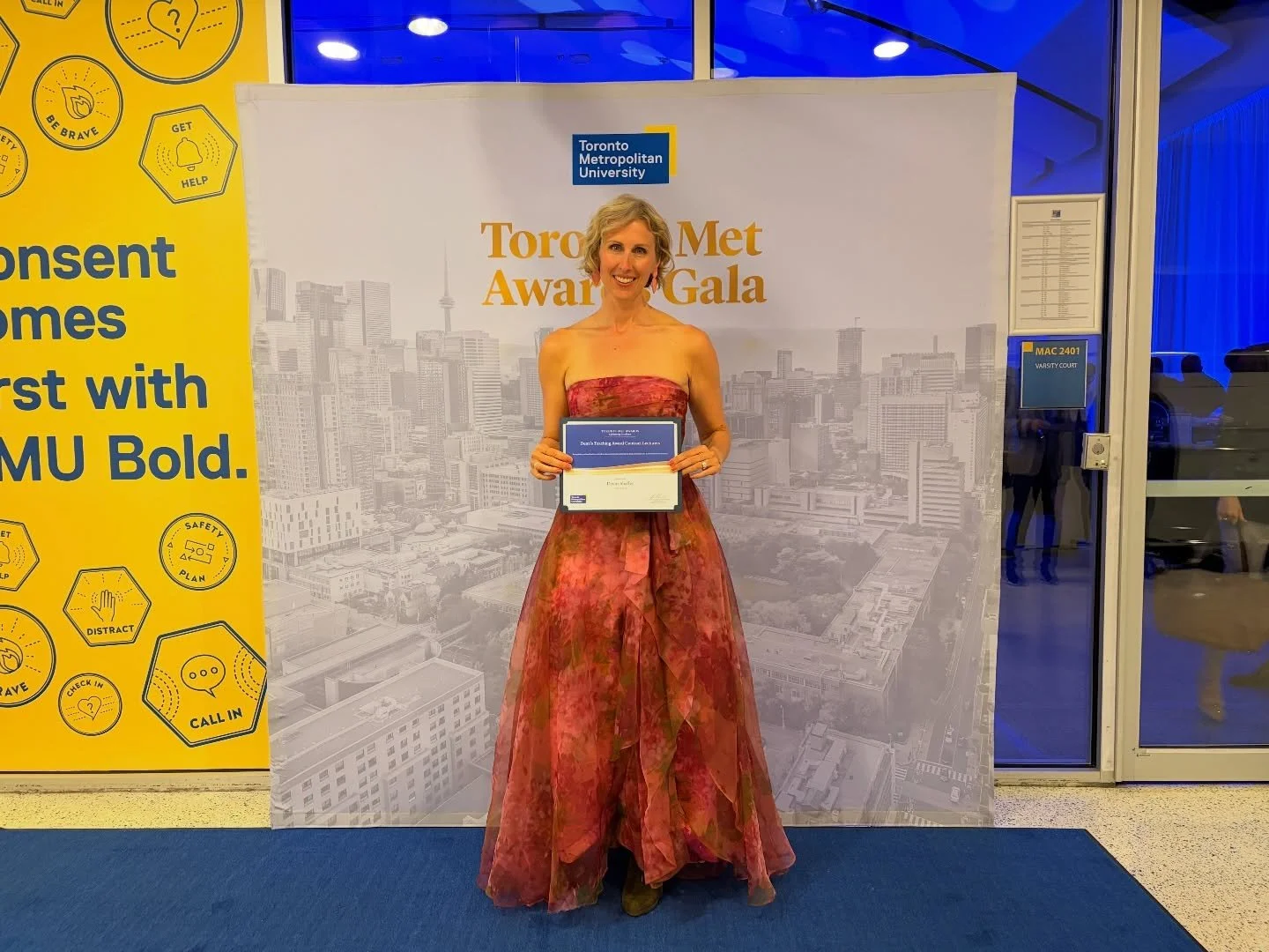 Feeling good today indeed!

Hot off a plane from Italy, straight to Toronto Metropolitan University for awards gala night!

Rejoicing in punk pedagogy, in access-insisting teaching, in health promotion infused curriculum&mdash;so very grateful for th