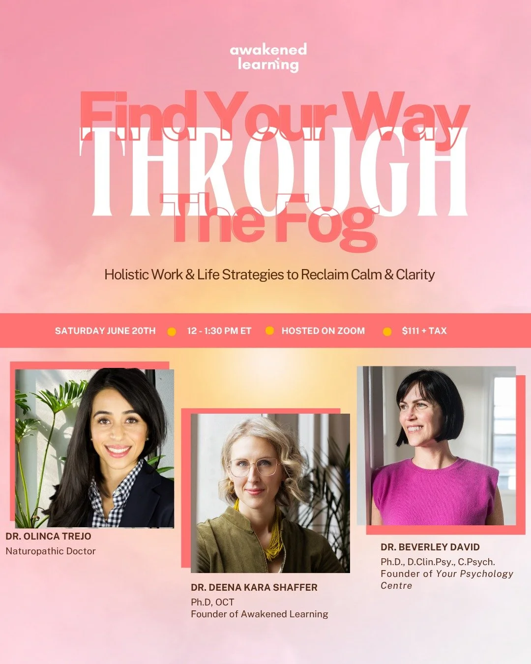 Brain fog be gone!

❤️ "LOVED IT!"
❤️ "I never thought learning about the brain could be so much fun!"
❤️ "You three made me laugh, and learn, SO much!"

That beautiful feedback from last year's "Find Your Way Throu