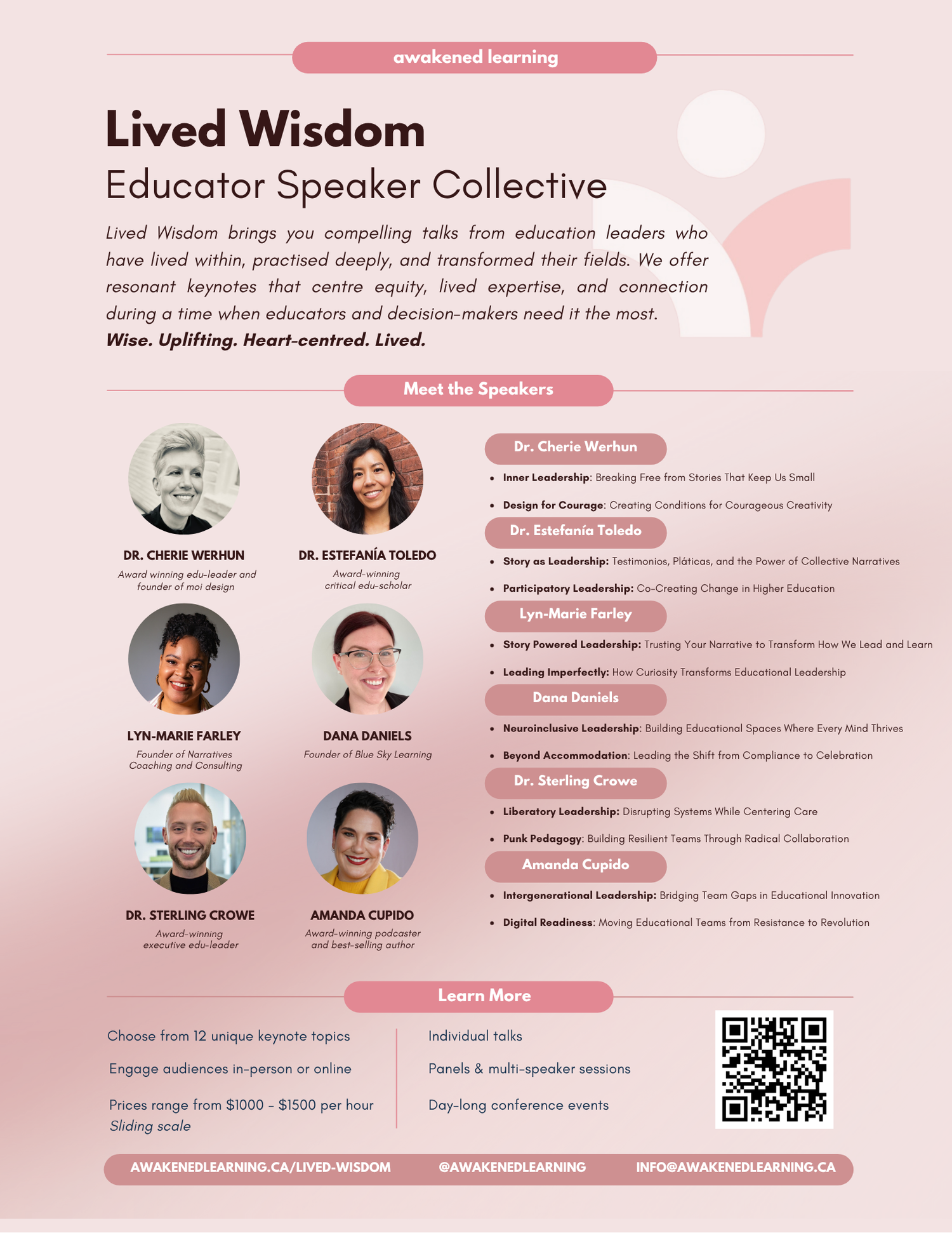 Lived Wisdom | Educator Speaker Collective — Awakened Learning