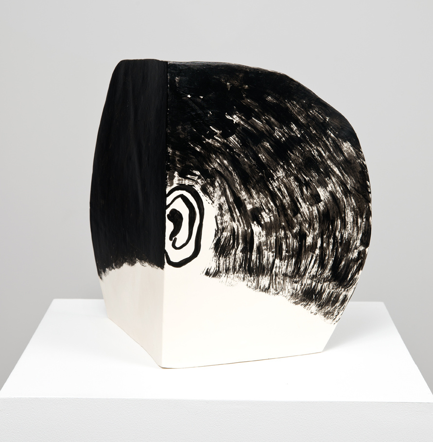 Head #4 | 2015 fired and painted clay, 10.5 x 8 x 8.25 in