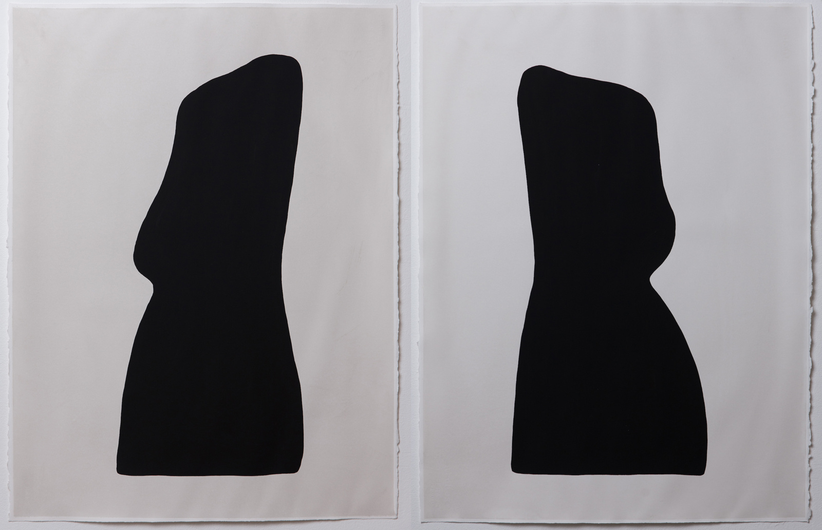   Side I and Side II   ink and gouache on paper  30.25 x 22.5 in (each)  Private Collection 