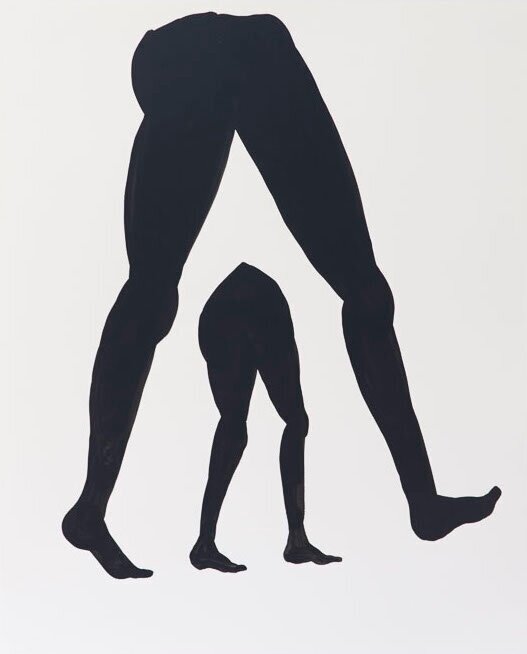   Double Legs I   2015  gouache on paper  22.5 x 18 in  Private Collection 