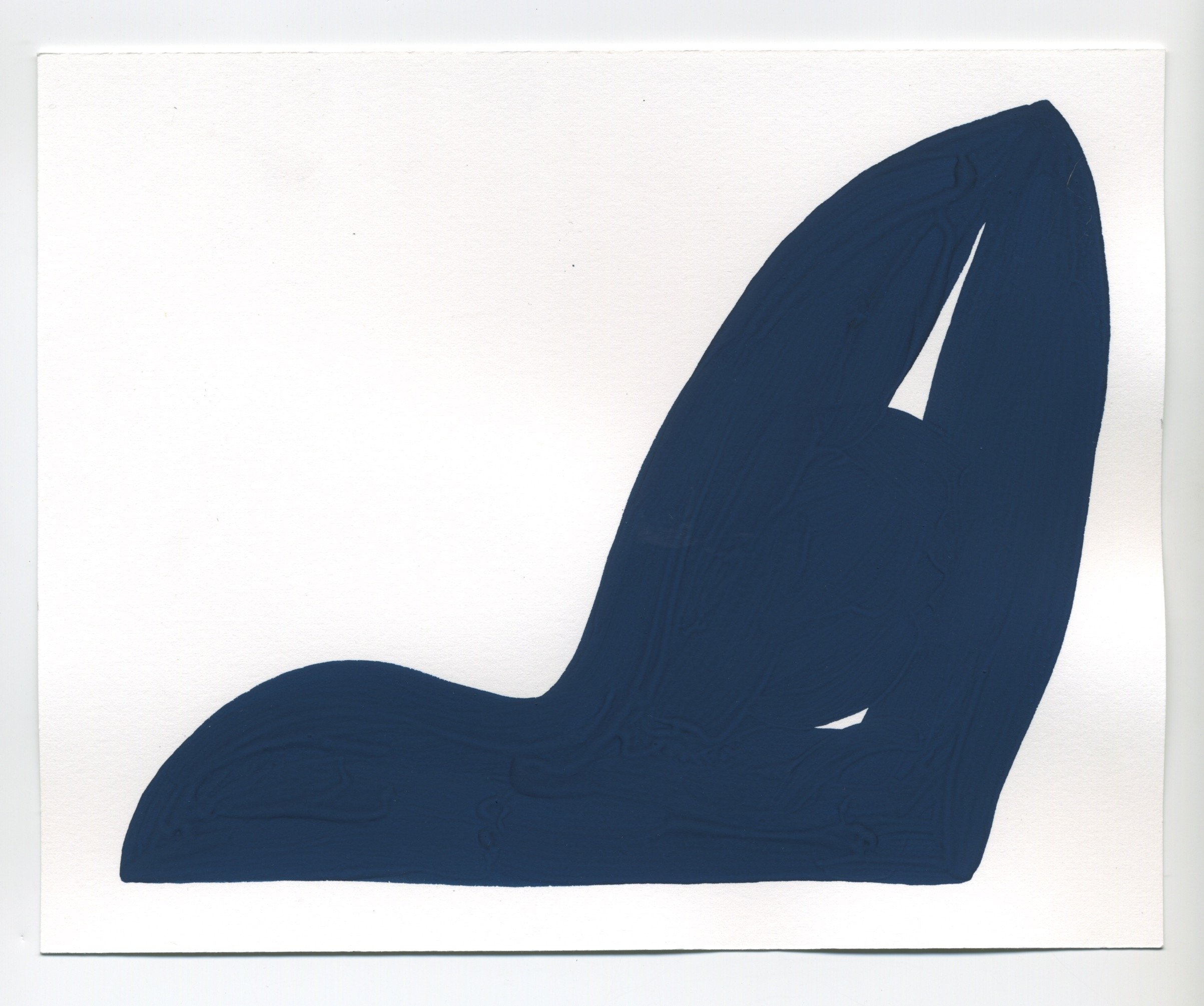   Elbow XVII   2022 gouache on paper 6 x 7.5 in  Private Collection   