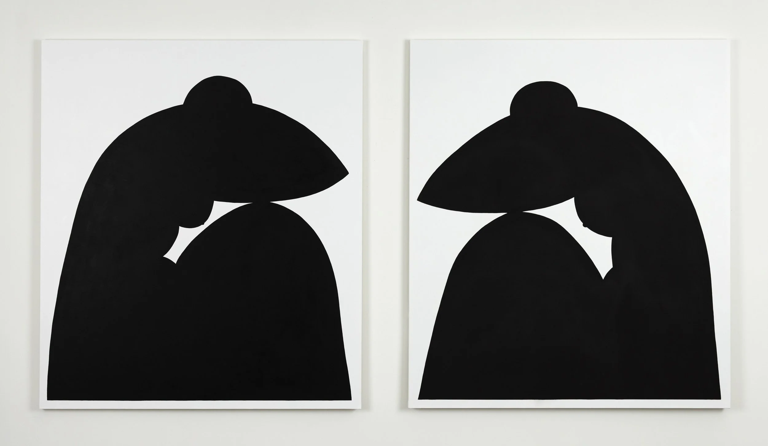 Double Prop , 2025 (diptych) acrylic and oil on canvas 62 x 108 in