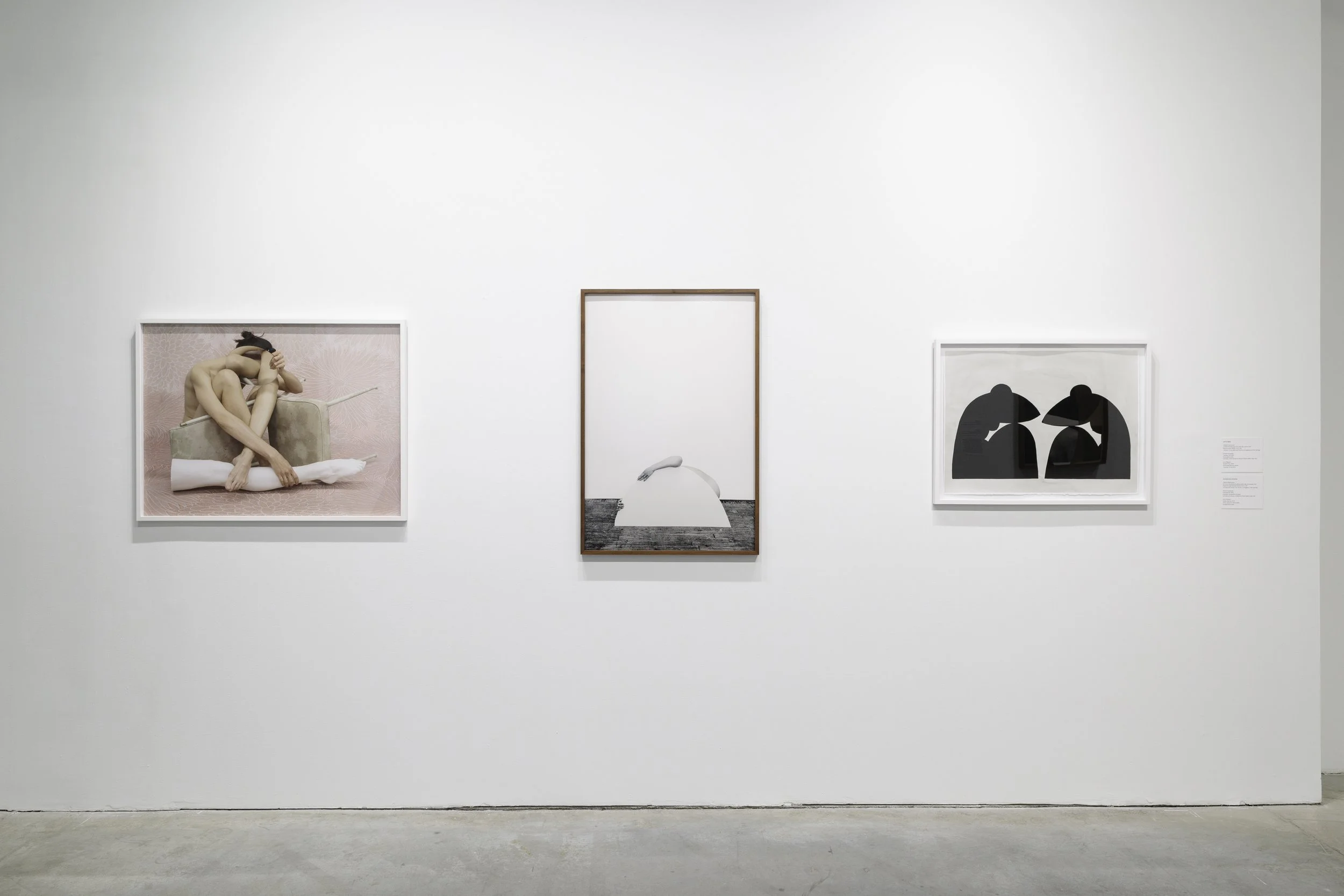   Double Prop , 2024, installation view with Heather Rasmussen and Sheree Hovsepian   Synchronicities: Intersecting Figuration with Abstraction  (installation view). Bemis Center for Contemporary Arts, January 18, 2025 to May 4, 2025. Photo: Colin Co