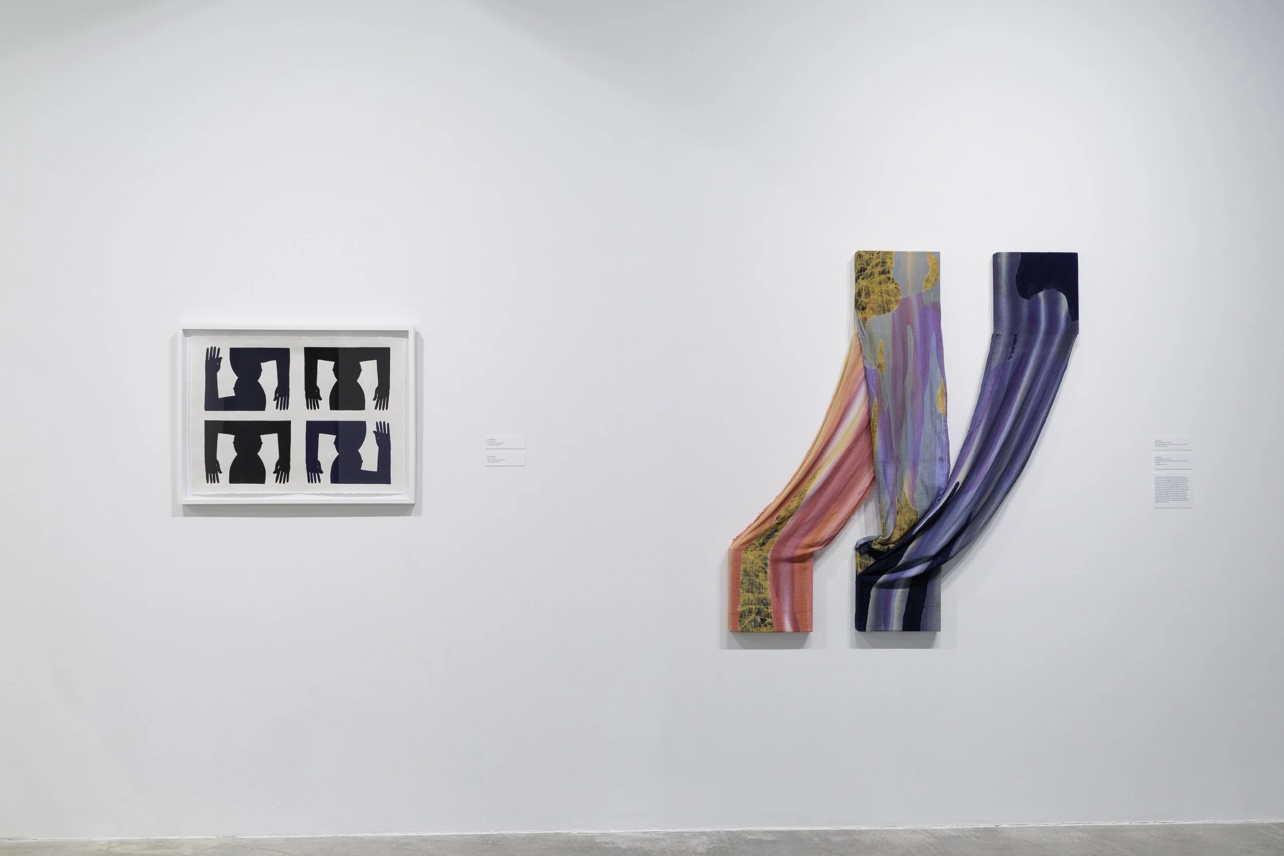  Pivot 3, 2024,  installation view with Leia Genis   Synchronicities: Intersecting Figuration with Abstraction  (installation view). Bemis Center for Contemporary Arts, January 18, 2025 to May 4, 2025. Photo: Colin Conces. 