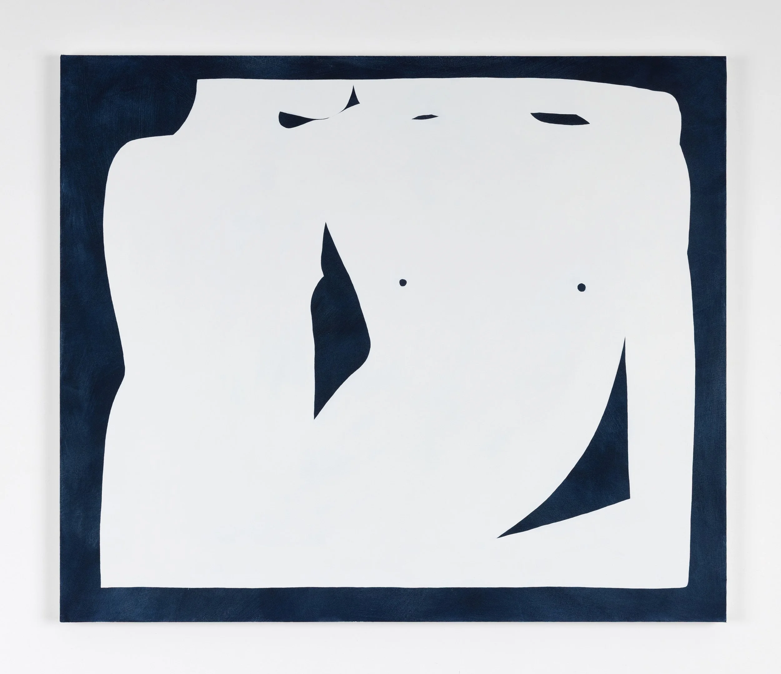   Lean (Reclining Figures in White) , 2025 oil and acrylic on canvas 34 × 40 inches 