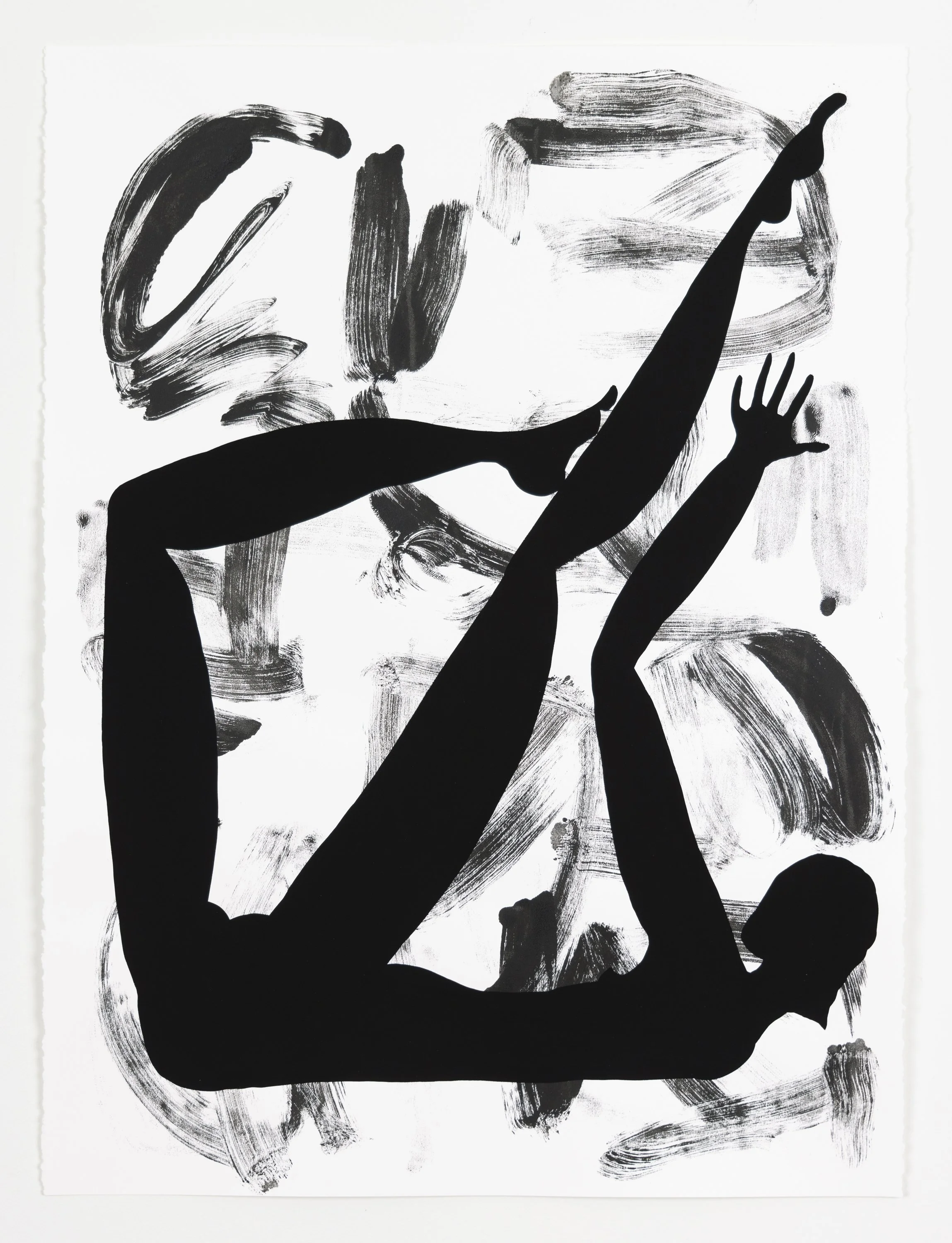   Collapse XIII , 2024 acrylic and gouache on paper 30 x 22.5 inches 