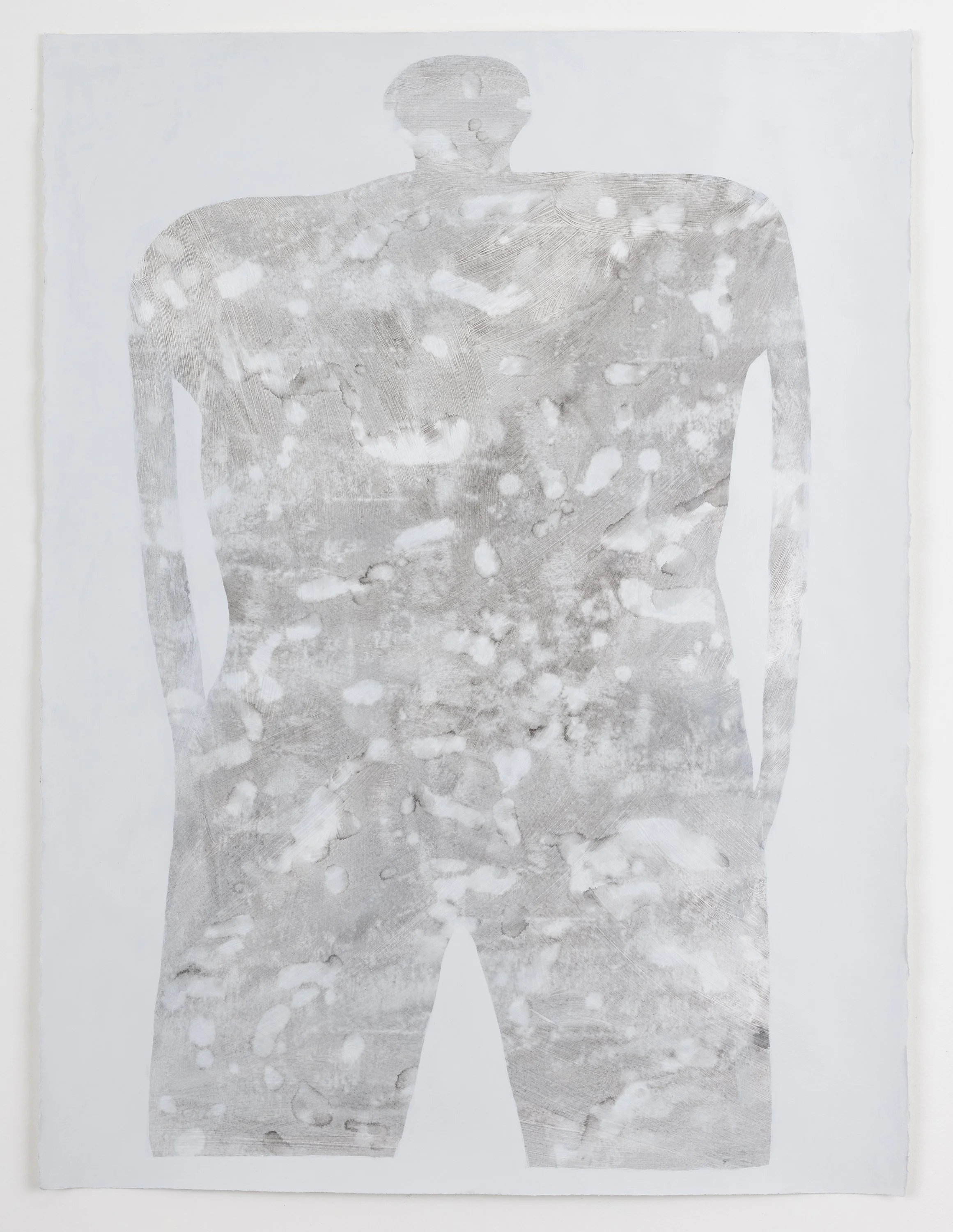   Stand , 2026 ink, gesso, and acrylic paint on paper 30 × 22.5 inches 