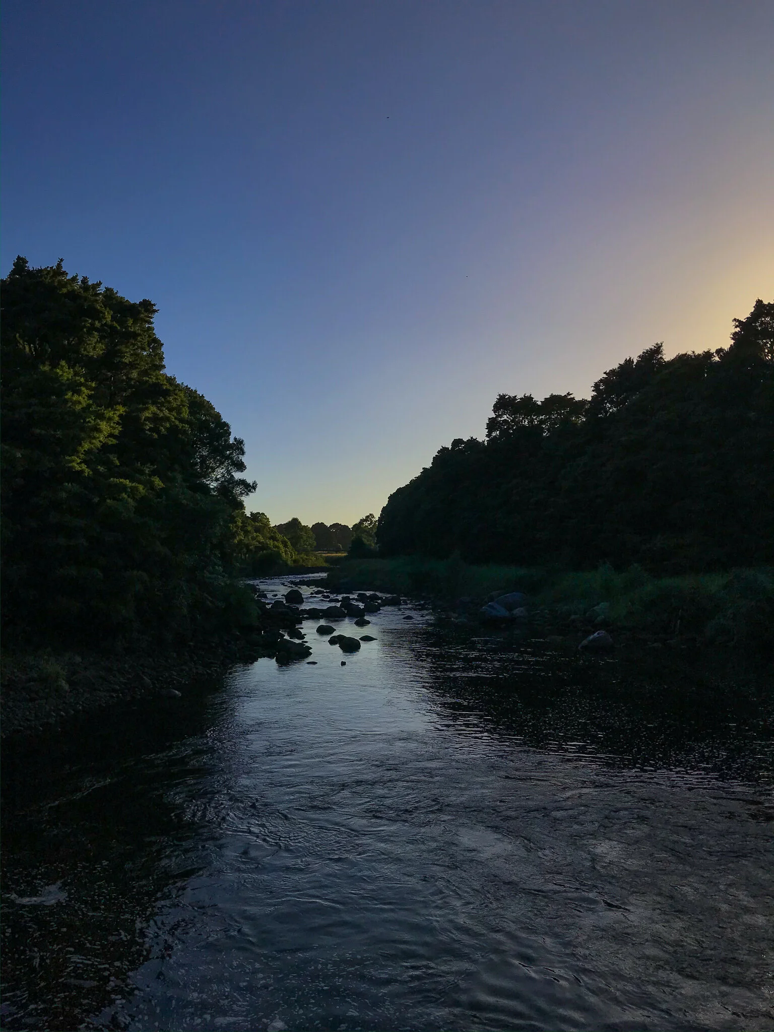 Meeting Of The Waters Under The Night Sky