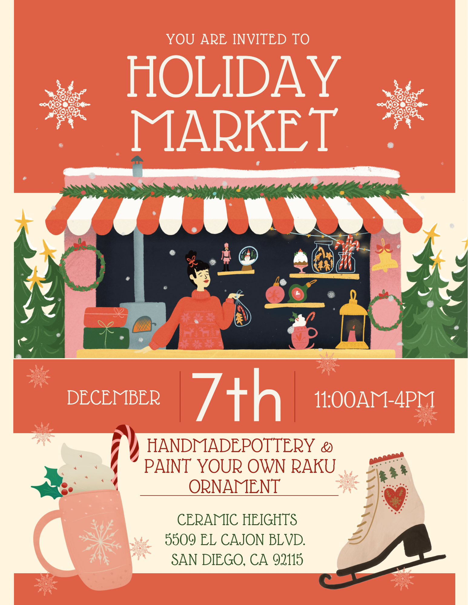 Holiday Sale and Raku Dec 7