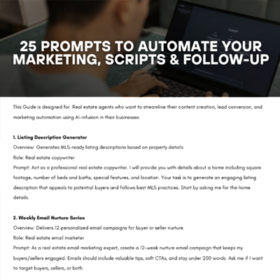 25 PROMPTS TO AUTOMATE YOUR MARKETING, SCRIPTS &amp; FOLLOW-UP