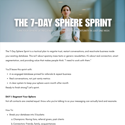 The 7-Day Sphere Sprint