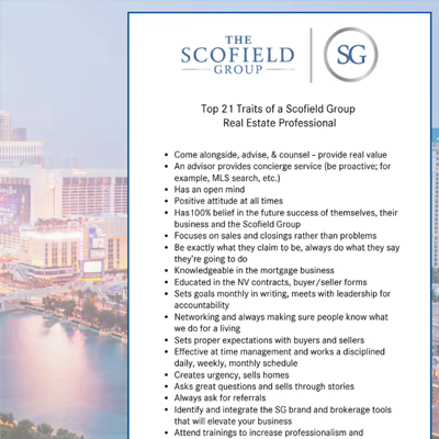 Top 21 Traits of a Scofield Group Professional