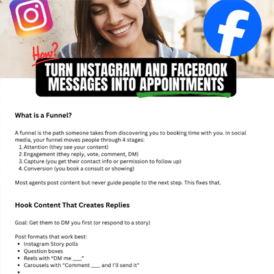 Turn DMs into Deals - Turn Instagram &amp; Facebook Messages into Appointments