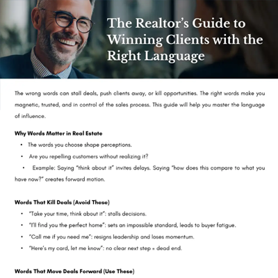 Words Matter The Realtor’s Guide to Winning Clients With the Right Language
