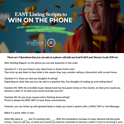 EASY Listing Scripts to WIN ON THE PHONE