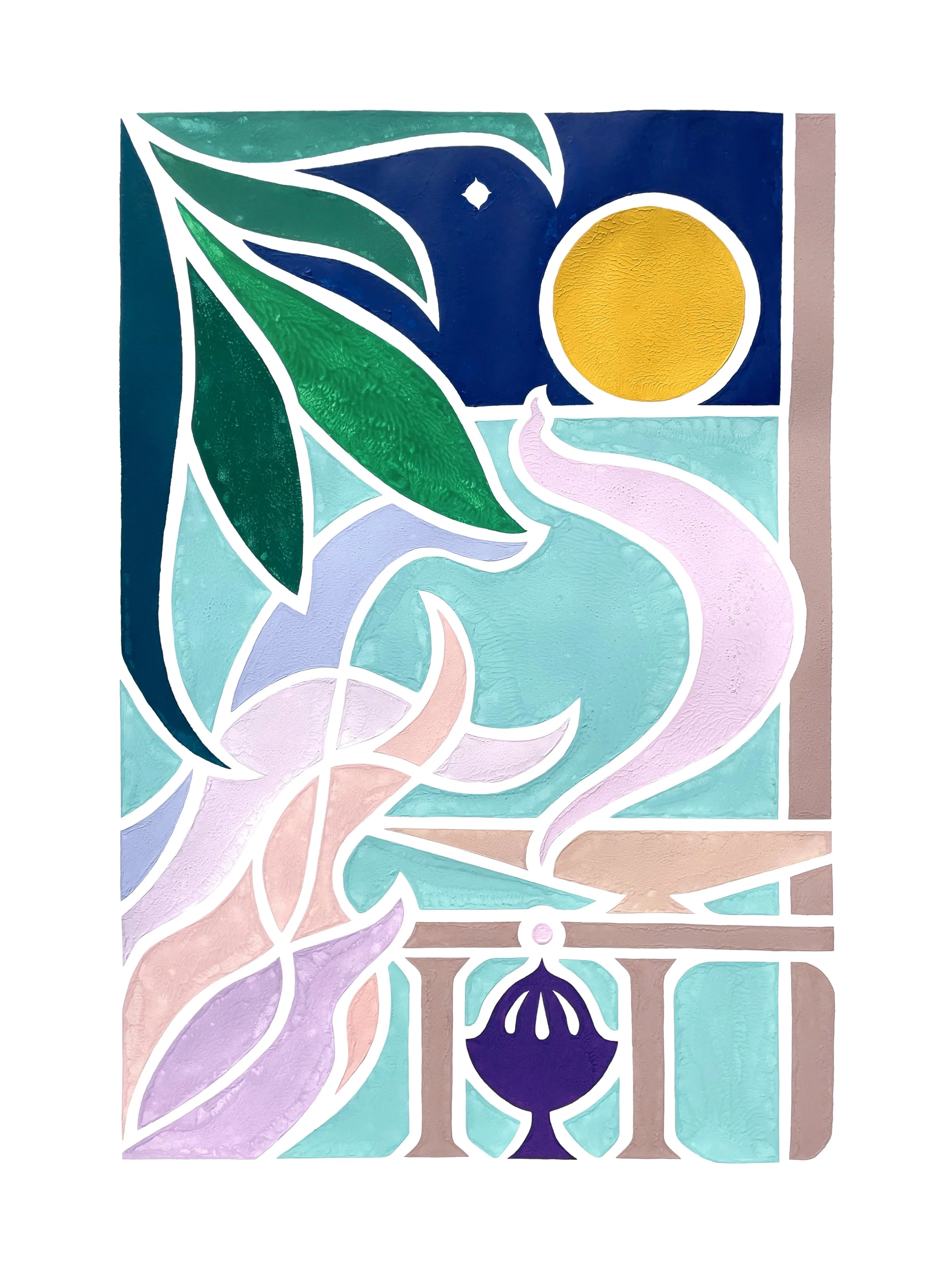  The Sphinx, Tranquil | Ink on 120 lb paper | Series of 3 | 77 × 115 cm | 2025 