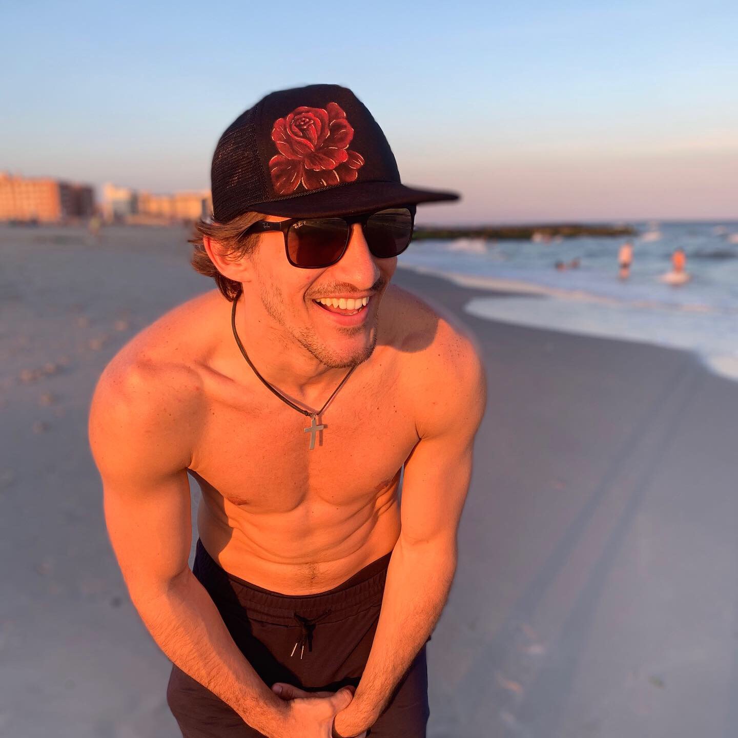 Hand printed  men's  baseball cap