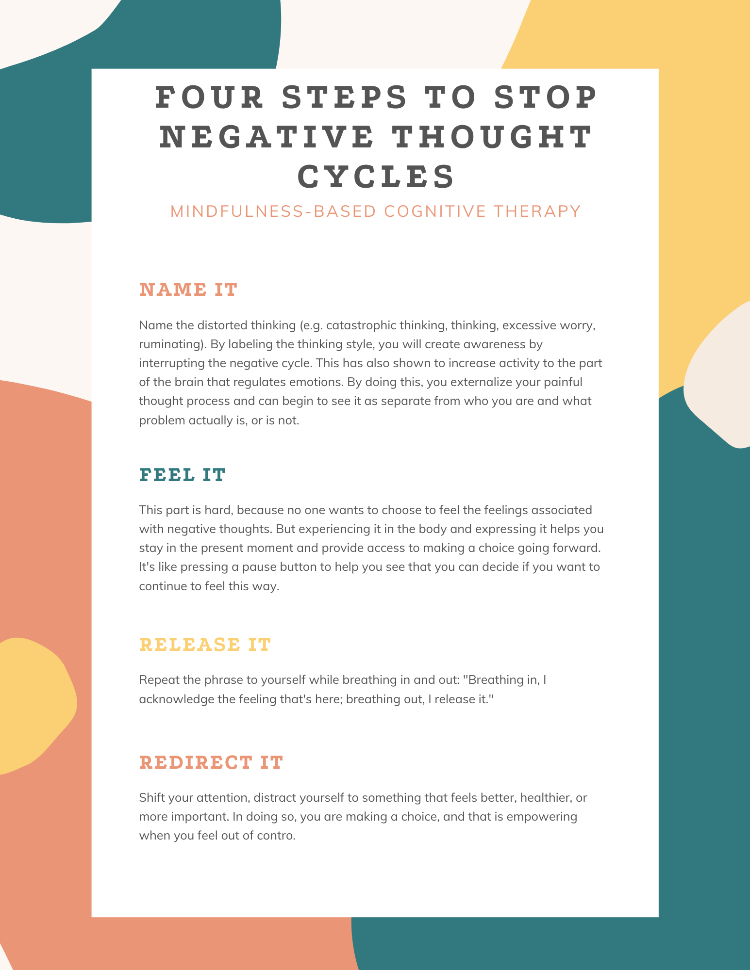 4 Steps to Stop Negative Thought Cycles