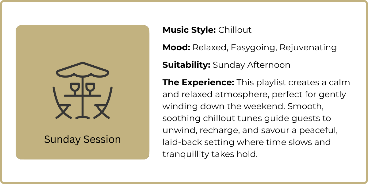 Sunday Session playlist by Passion Music — a smooth chillout mix designed for Sunday afternoons, creating a relaxed and rejuvenating atmosphere for bars, lounges, and resort spaces worldwide.