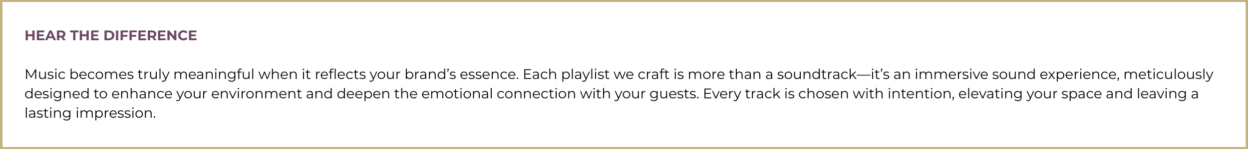 Hear the Difference – Passion Music crafts immersive brand playlists that go beyond background music, creating emotional connections and elevating spaces with intentional sound design.