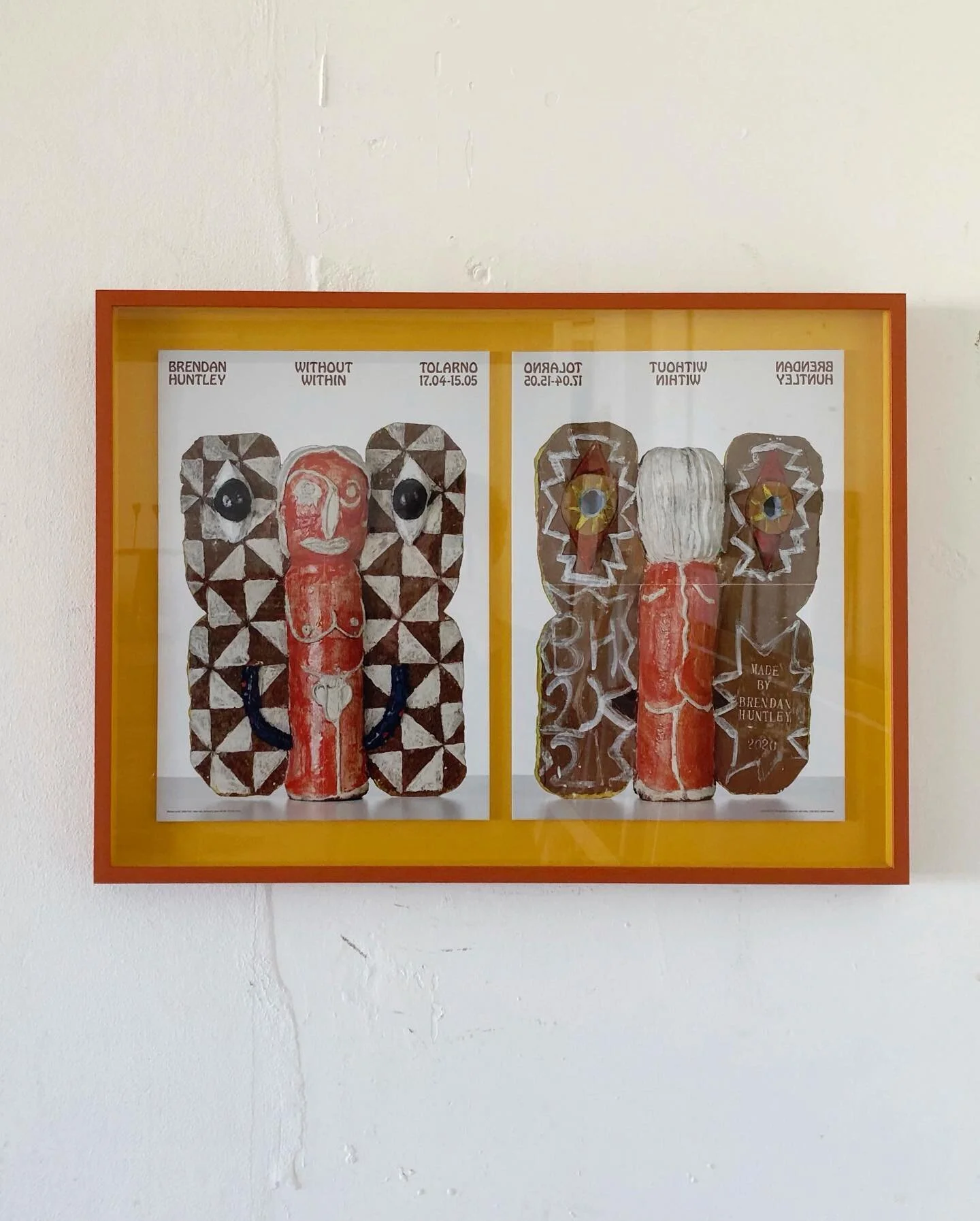 Thoroughly enjoyed making this fruity one for @saskiafolk 

Housing two exhibition posters by @brendanhuntley . 

We love when customers want to push the colour boundary when it comes to framing!