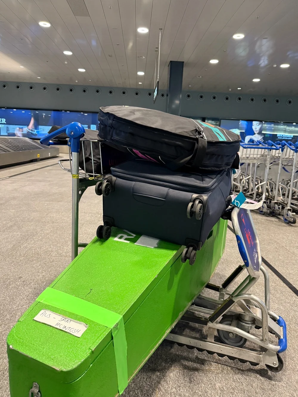 Airport Carts were Not Made for Race Chairs...