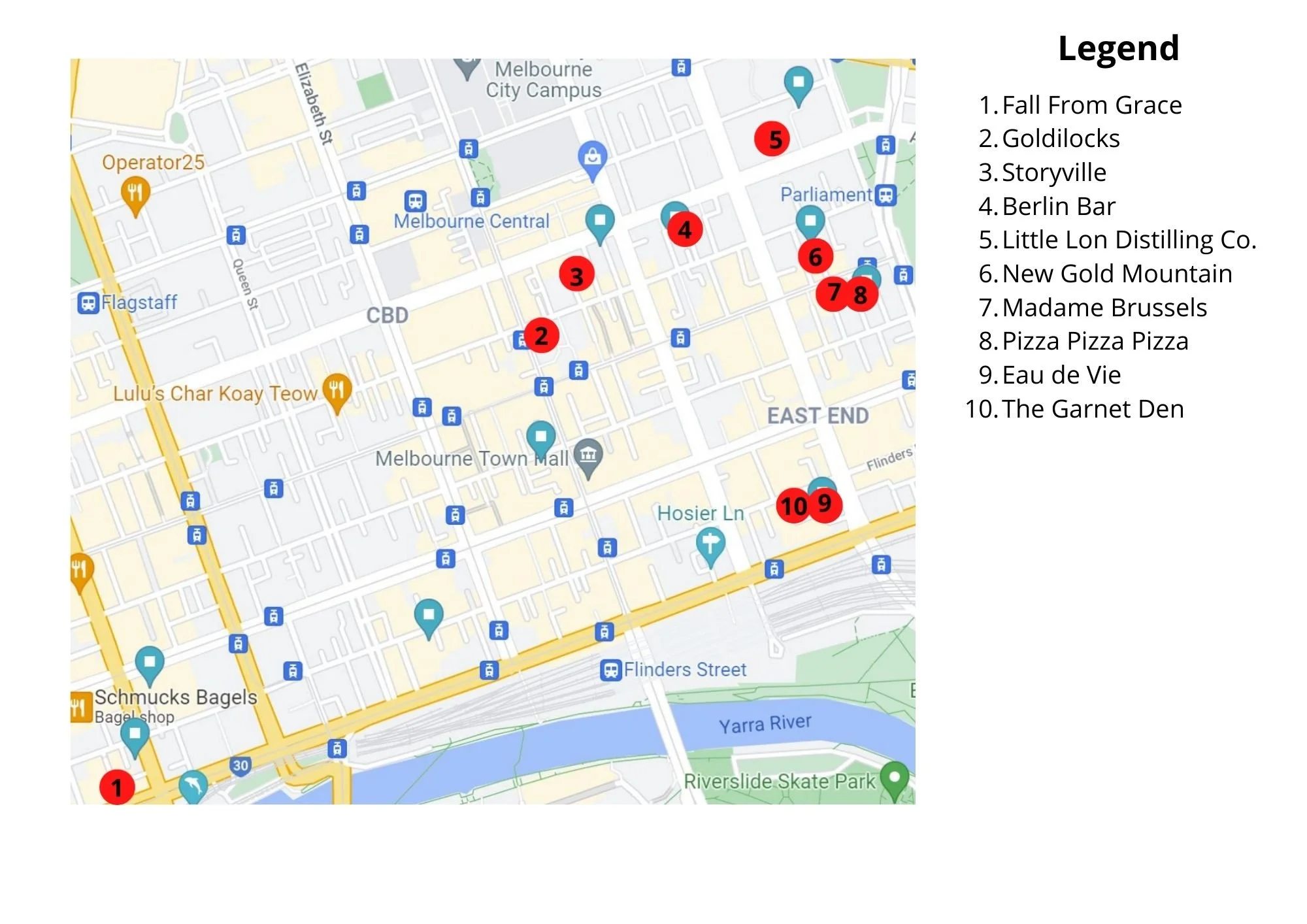 Hidden Bar Tour Handout — Show Me Melbourne