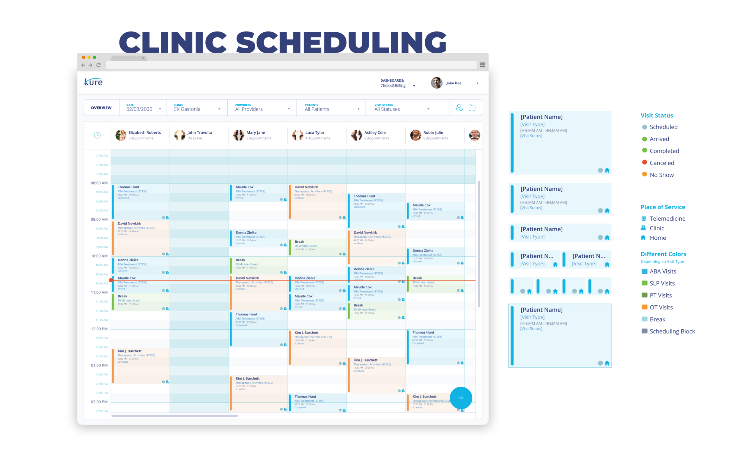 Kure - Web App - Patient Scheduling