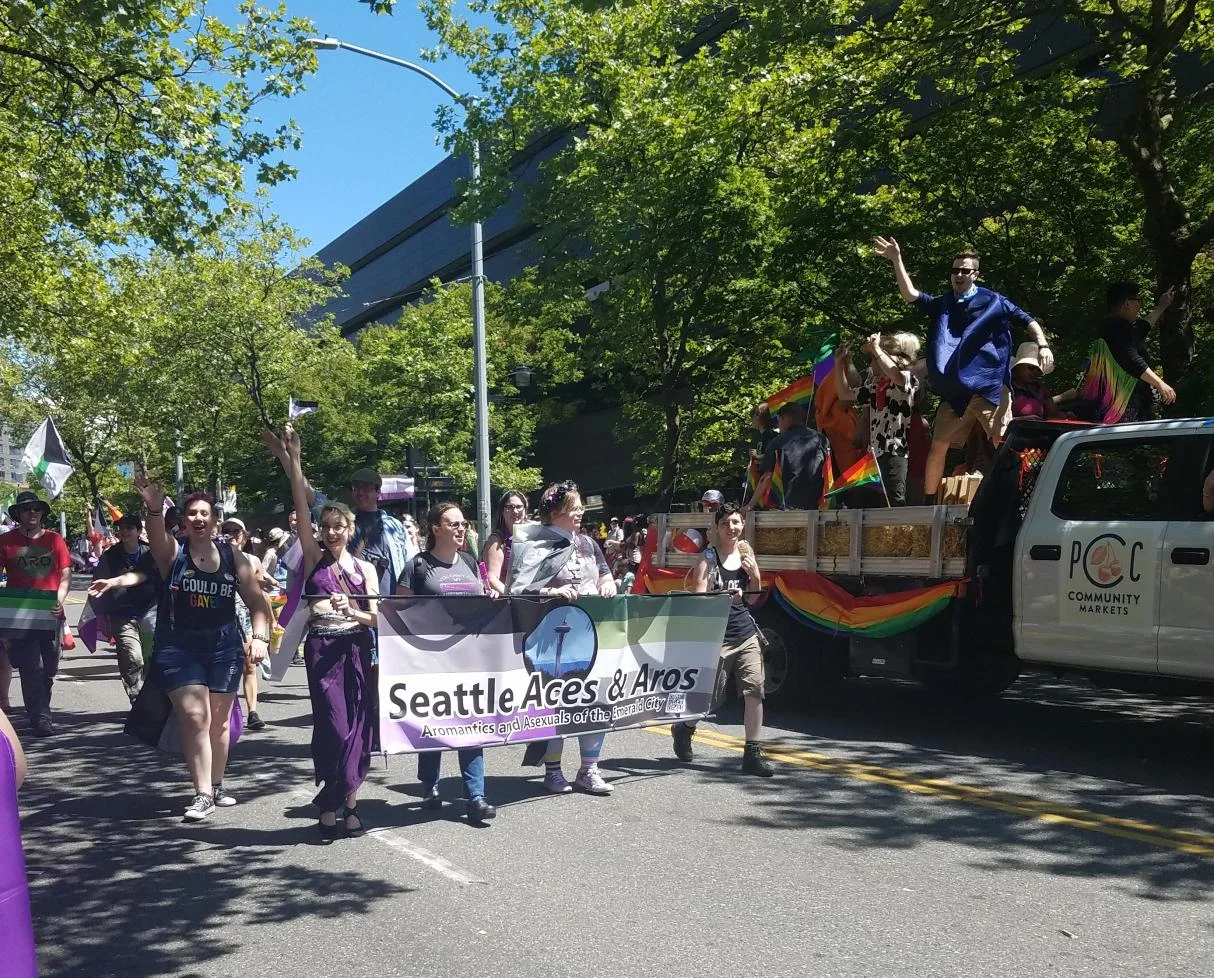 Seattle Aces & Aros march in Seattle, USA