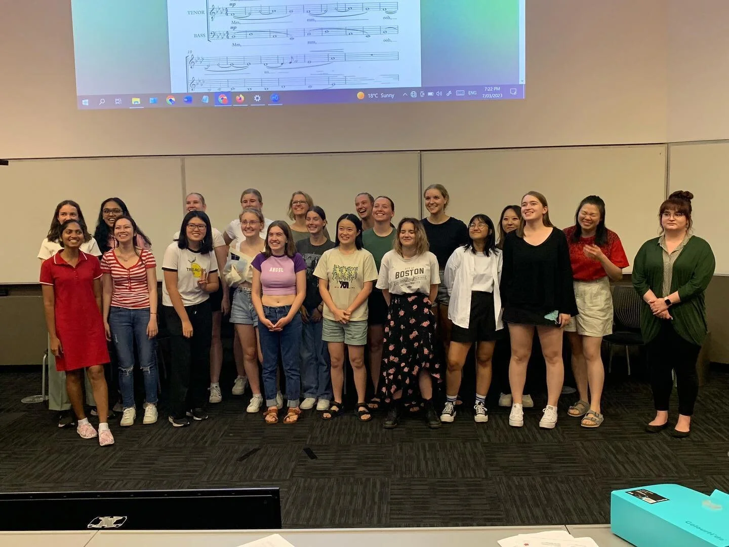 Hoping that everyone is having a great week! 
Today is International Women's Day (IWD)- and as a choir we would like to acknowledge this through this picture that we took at rehearsal last night showcasing the wonderful women that help make what we