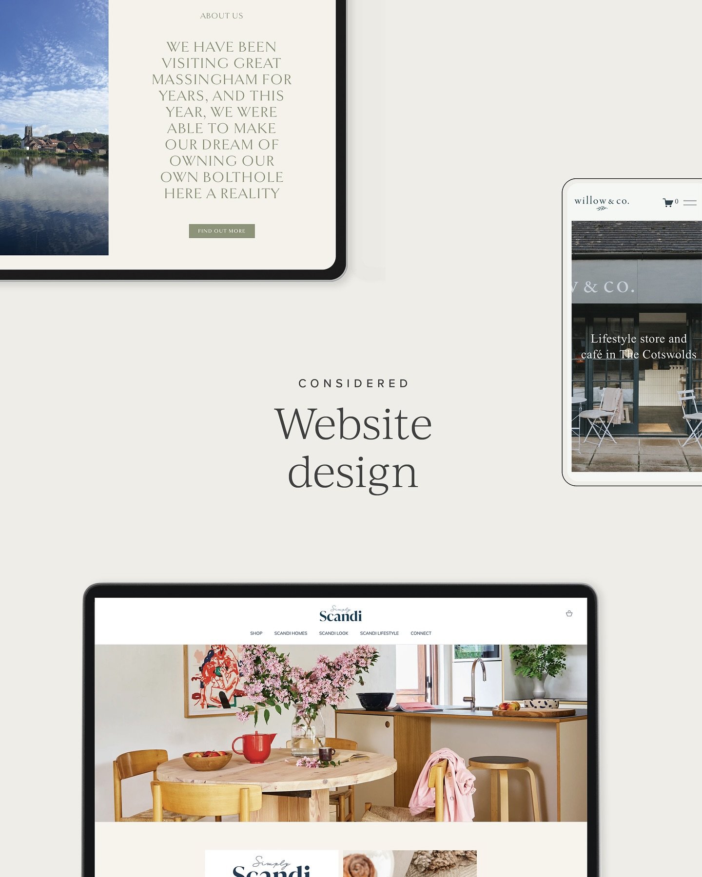 Your website is your clients first impression of your business. It&rsquo;s where they gather information and ultimately make a purchase. Not only does it need to be beautiful, but also highly functional to provide a seamless user journey. 
 
@conside