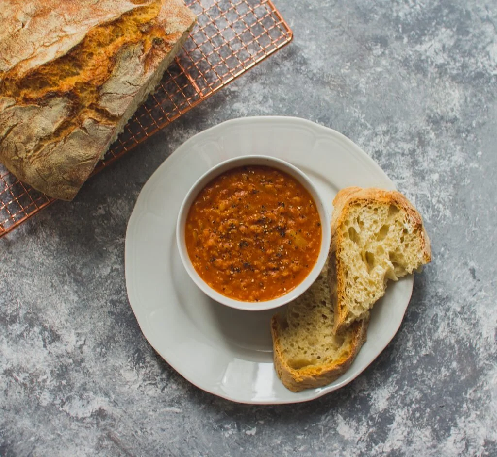 Hearty red lentil soup