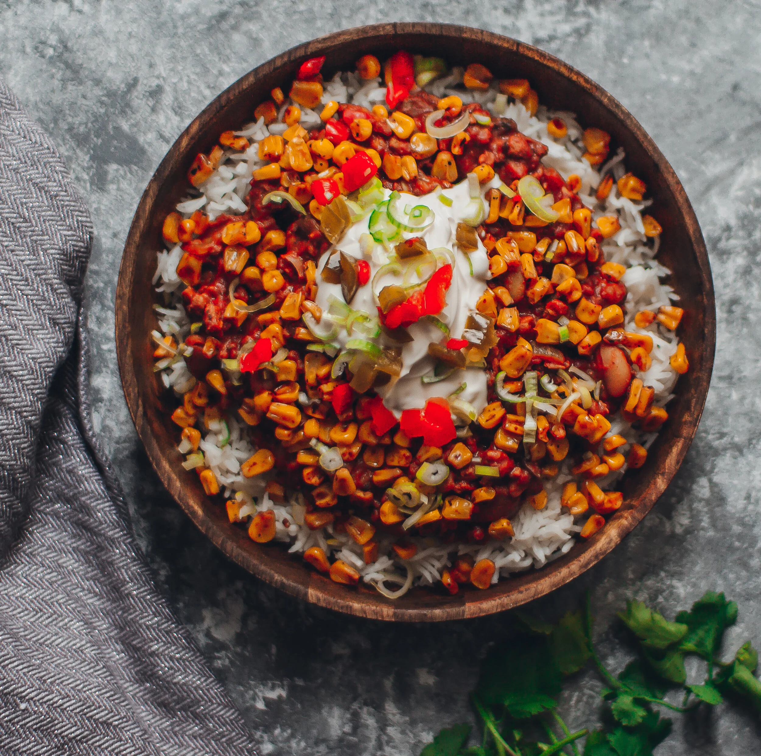 Smoky Chipotle Vegan Chilli with Charred Lime Corn
