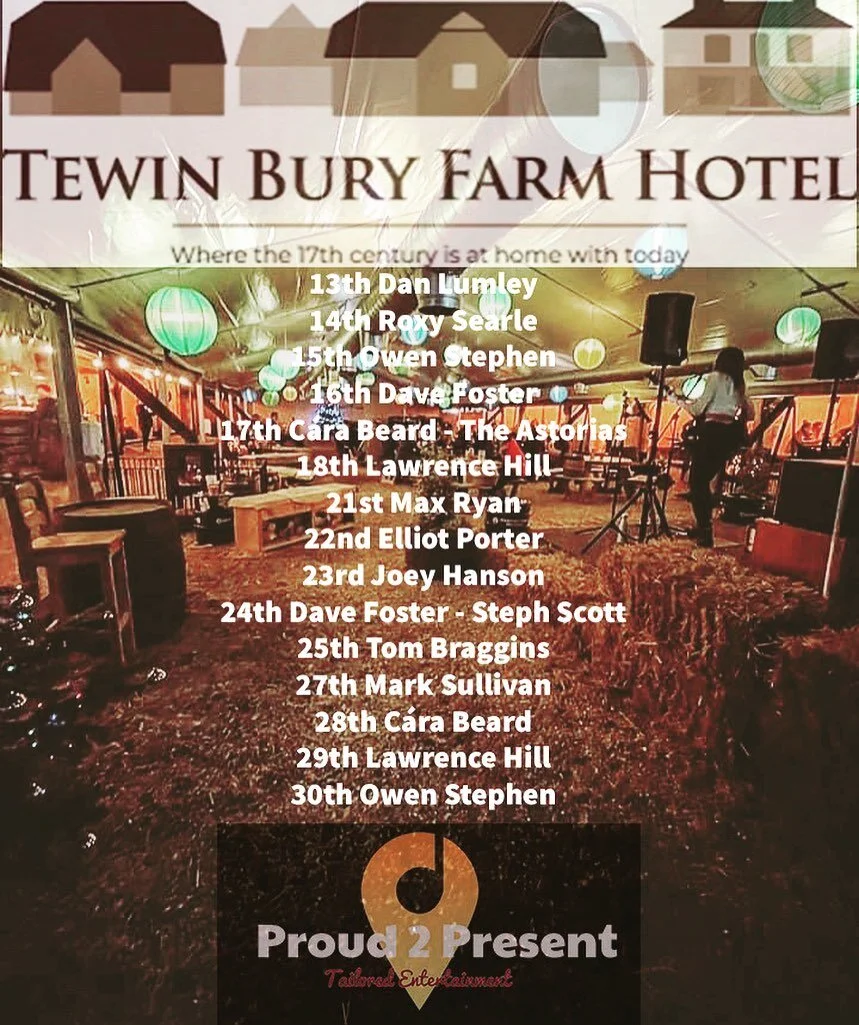 April is looking LIVE @tewinburyfarmhotel 
Book a table and enjoy live music once more, and the incredible setting of the Farm of course. 🍕🚜🎤🎸🎹🎷 #proud2present #tewinburyfarm #bookingagent #supportingmusicians